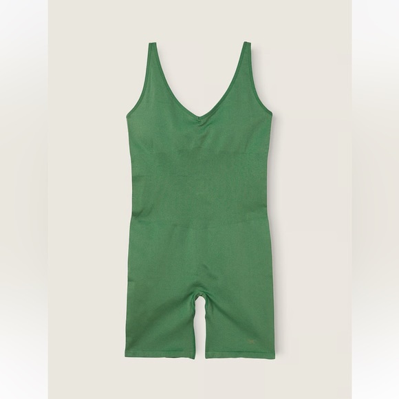 PINK Victoria's Secret Pants - PINK Green 6" SEAMLESS WORKOUT ONESIE size S